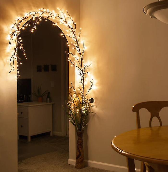 Vines With Lights， Christmas Decorations Flexible Diy Willow Vine Lights 144 Leds 75ft Home Decorations For Living Room Walls Bedroom Party