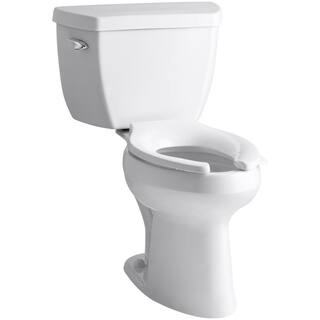 KOHLER Highline Classic 2-Piece 1.6 GPF Single Flush Elongated Toilet in White K-3493-T-0