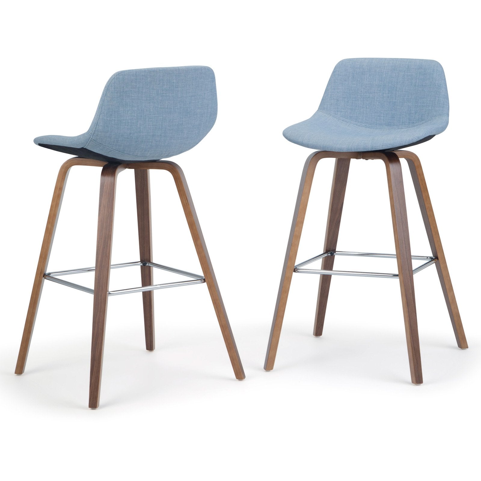 HN Home Moneo Mid-Century Modern 26 in. Bentwood Counter Height Stool - Set of 2