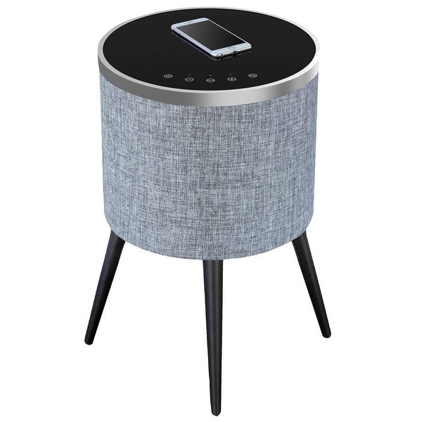 Sound Table with Built-in Bluetooth 5.0 Speaker System And Wireless Charging (Gray)