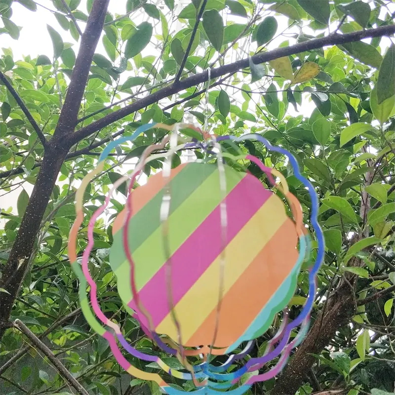 Wholesale Custom Personalized Garden Ornament Decoration Double Sided Sublimation Blanks Aluminium Wind Spinner