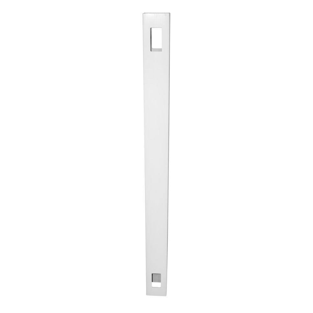 Weatherables 5 in. x 5 in. x 7 ft. White Vinyl Fence Line Post LWPT-LINE-5X84