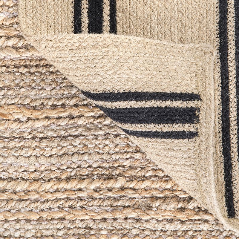 nuLoom Hand Braided Striped Brenna Area Rug