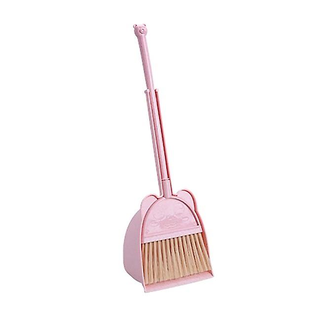 1 Set Baby Mini Family Sweeping House Cleaning Toys Set Child Mop Broom Dustpan Set Telescopic Pretend Play Toys Kids Gifts