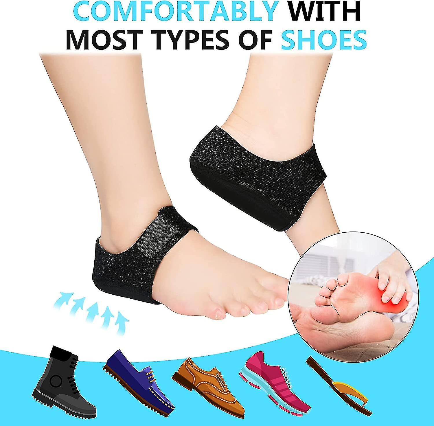 Heel Protectors， Gel Heel Cups， Heel Cushion Support Compatible With Plantar Fasciitis， Heel P