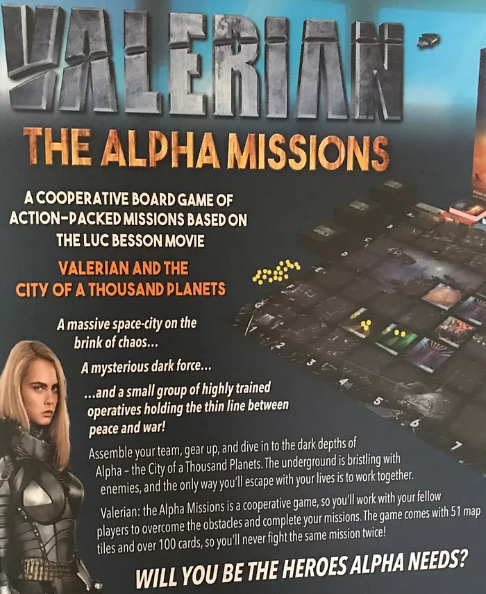 Ultra Pro Valerian The Alpha Missions Strategy Board Game