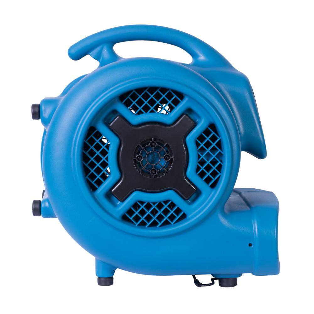 XPOWER 1 HP 3600 CFM 3-Speed Air Mover Carpet Dryer Floor Fan Blower P-830-Blue