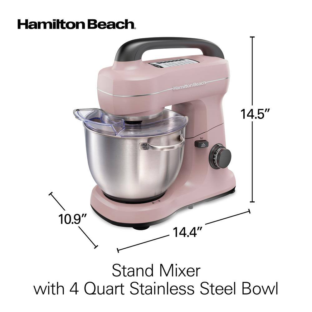 Hamilton Beach 4 Qt. 7-Speed Stainless Steel Stand Mixer with Bowl 63396