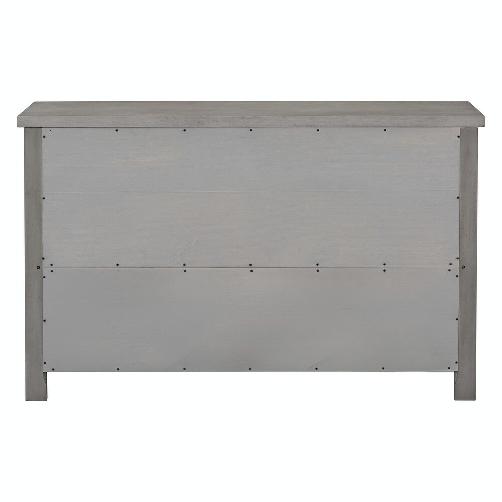 4 Door Cabinet with Adjustable Shelf and Metal Handles