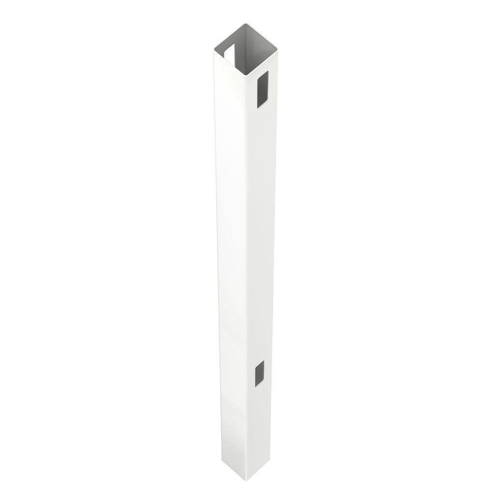 Veranda Pro Series 5 in. x 5 in. x 8 ft. White Vinyl Woodbridge Routed Line Fence Post 118666