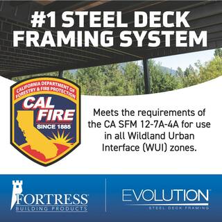 FORTRESS Evolution 2 in. x 6 in. x 14 in. Joist 16-Gauge Steel Black Deck Framing 181114161