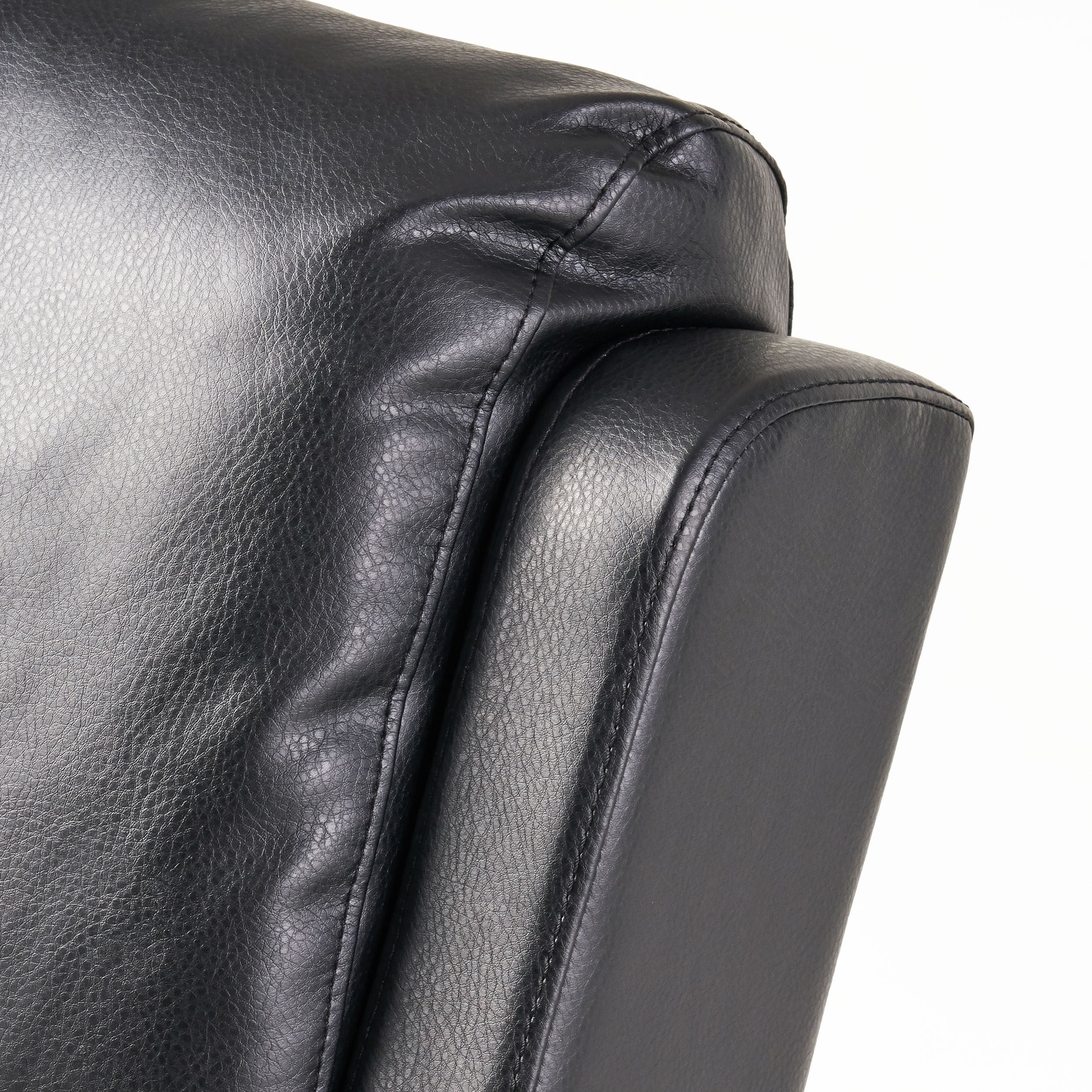 Lloyd Black Leather Recliner Club Chair