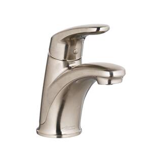 American Standard Colony Pro Single Hole Single-Handle Bathroom Faucet with Pop-Up Drain in Brushed Nickel 7075100.295