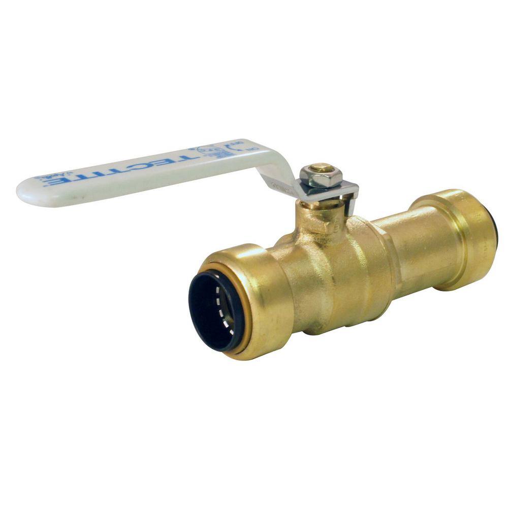 Tectite 34 in. Brass Push-to-Connect Slip Ball Valve FSBBV34SL