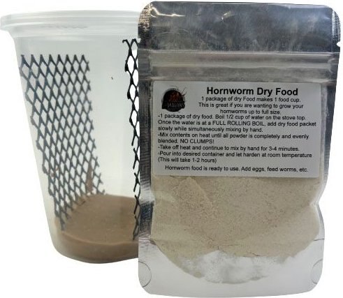 ABDragons Hornworm Dry Reptile Food， 2 count