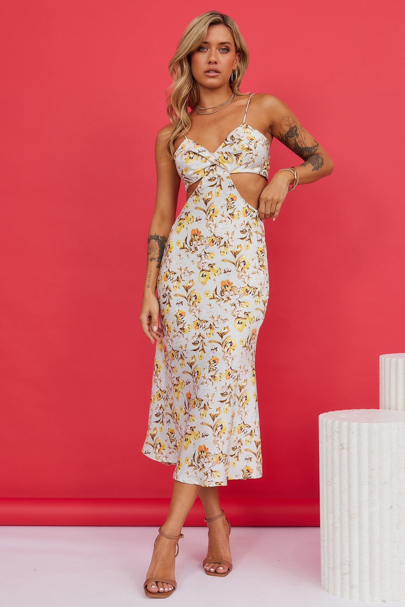 Mimosa Queen Midi Dress Floral