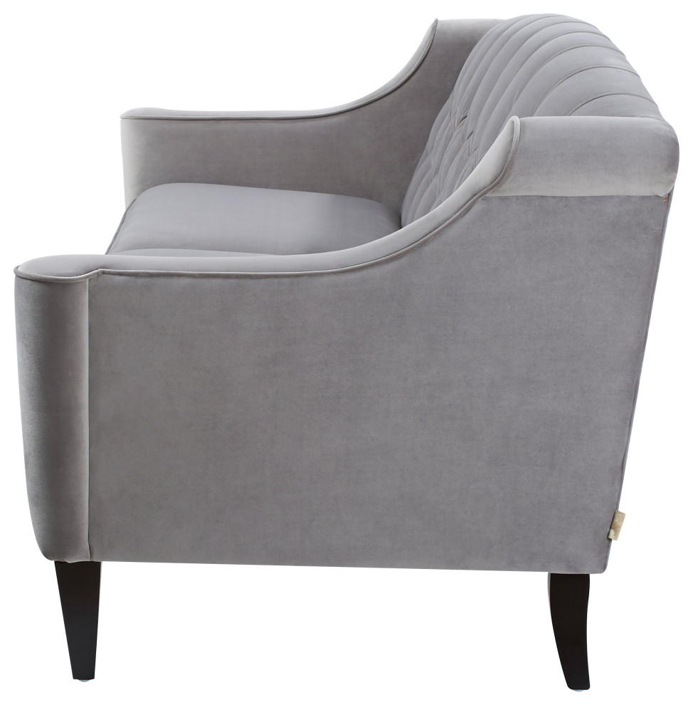 Ken 74 quotUpholstered Button Tufted Sofa   Transitional   Sofas   by Jennifer Taylor Home  Houzz