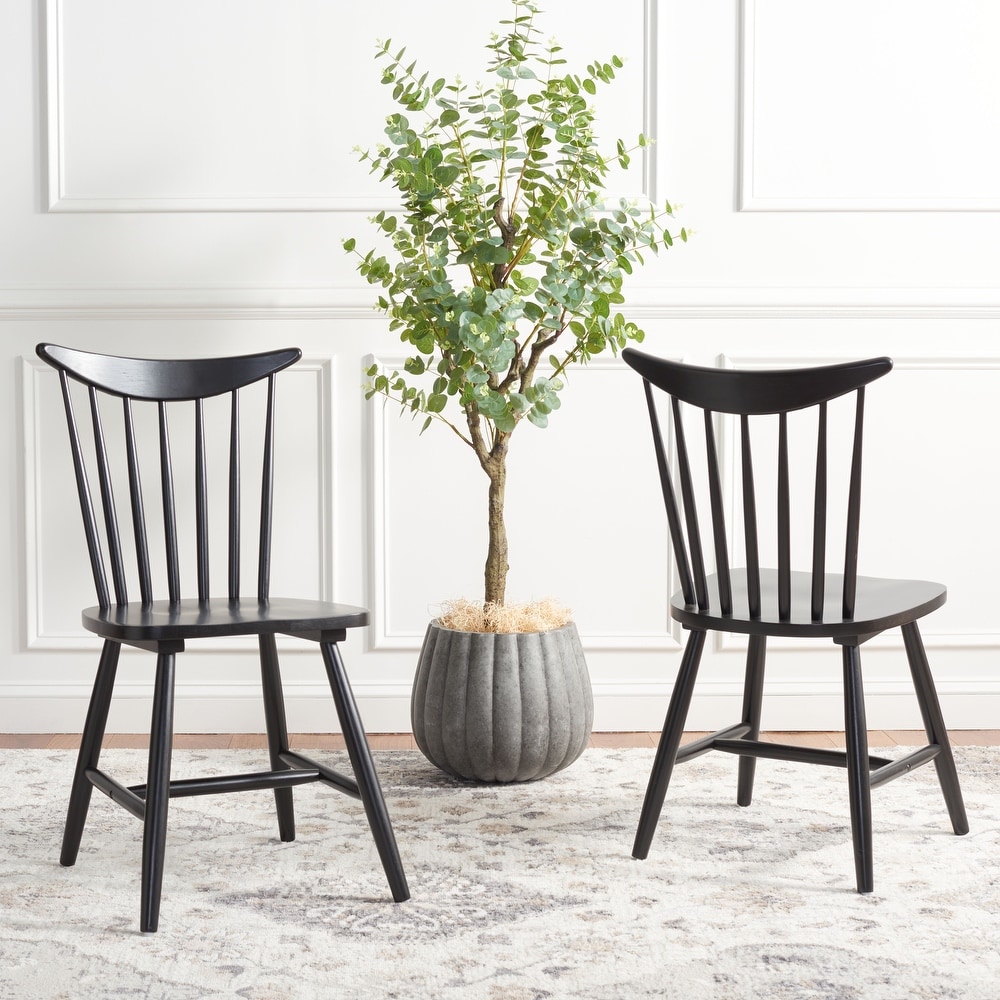 SAFAVIEH Jodan Farmhouse Spindle Dining Chair (Set of 2)   21 in. W x 19 in. D x 34 in. H