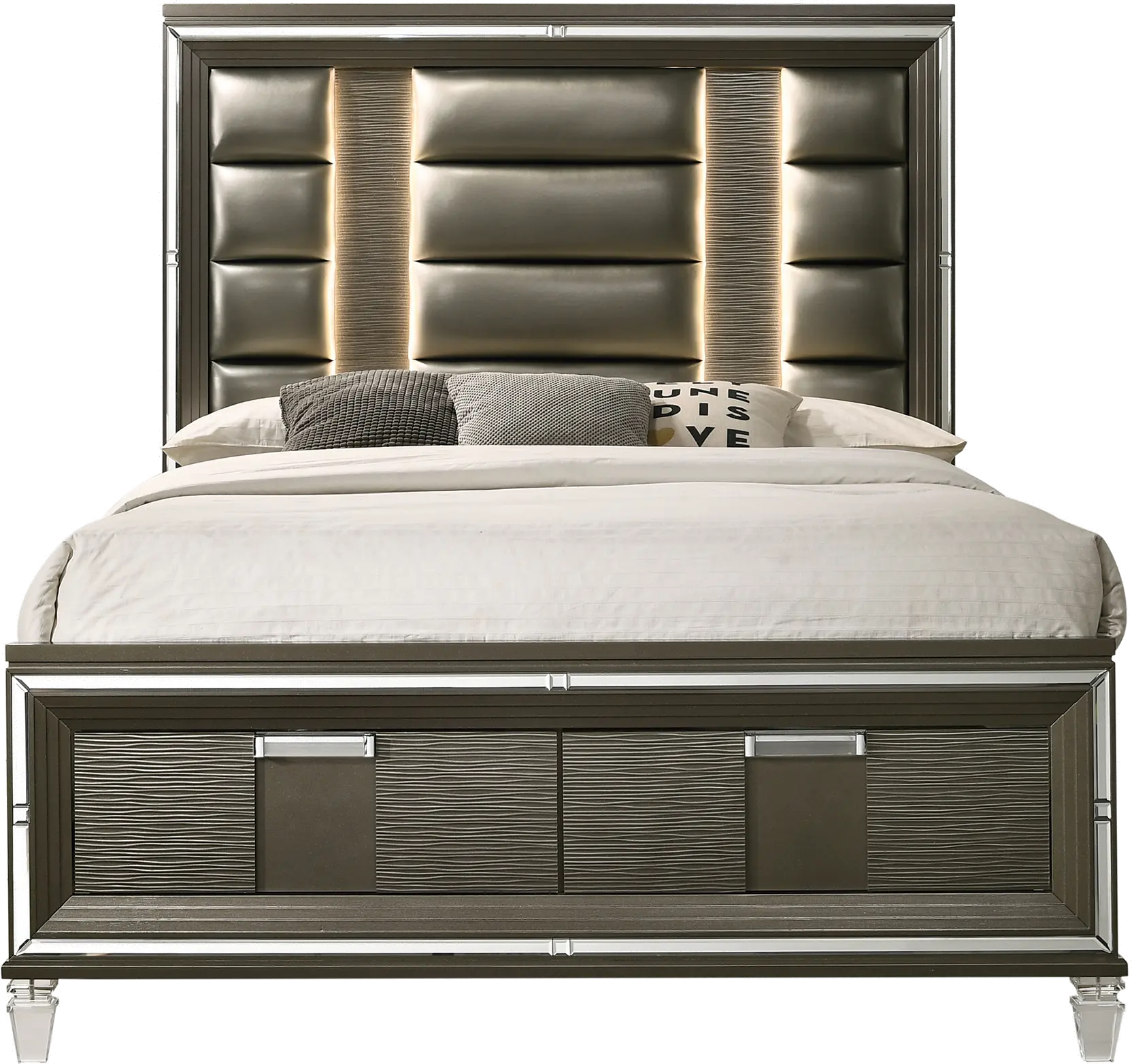 Posh Copper Queen Storage Bed