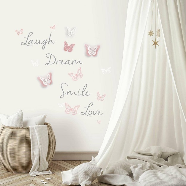 3d Butterfly Dream Peel And Stick Wall Decal Roommates