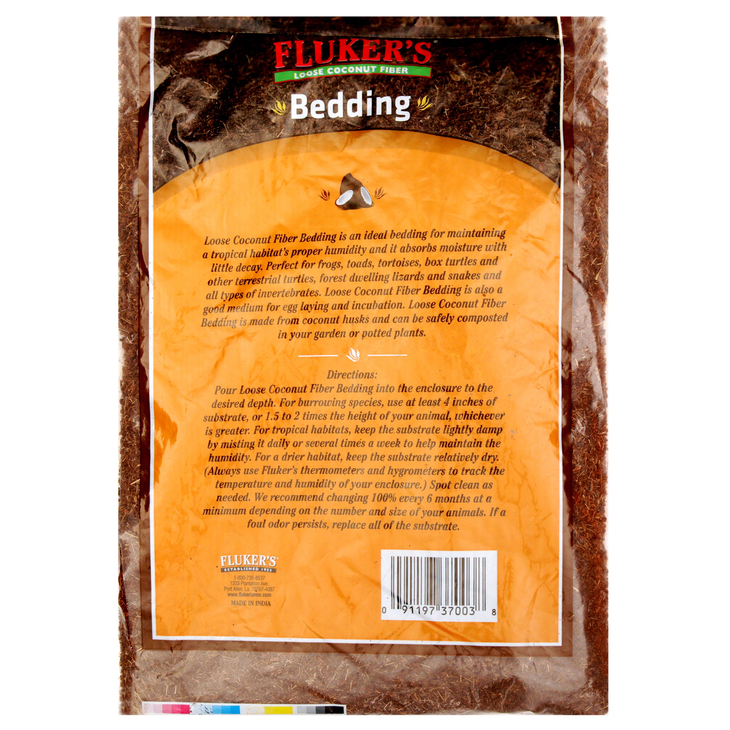 Fluker's Loose Coconut Bedding， 10 Qt