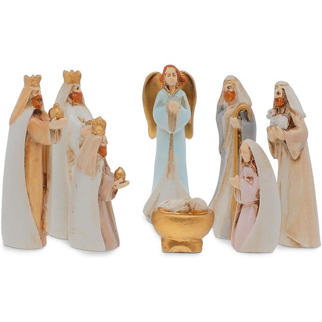 Faithful Finds 8 Pieces Mini Nativity Scene Figurines Religious Christmas Decorations 2 Inches