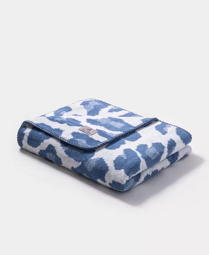 Brooks Brothers Leopard Luxury Cotton Throw