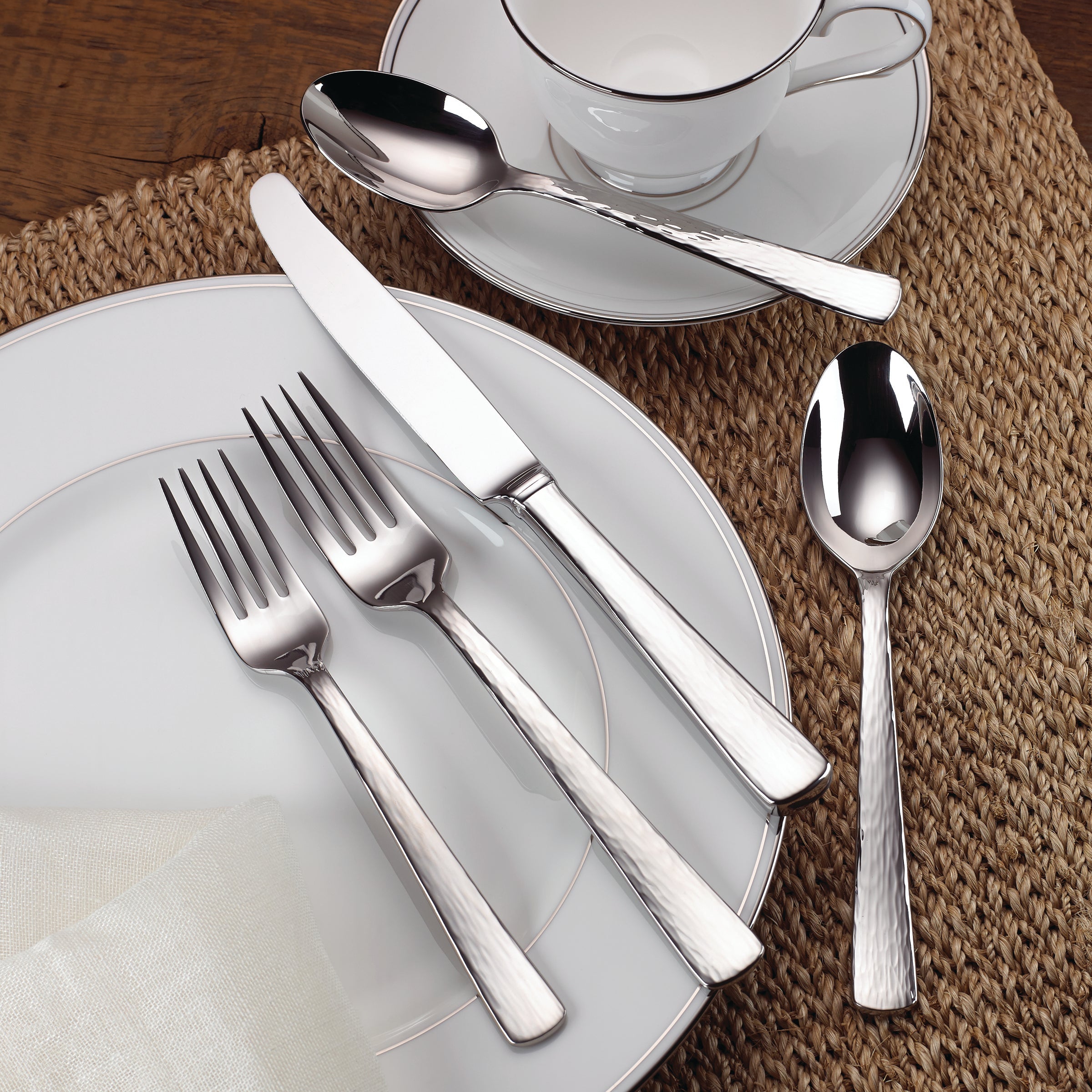 Silver Echo 5pc Flatware Place Setting