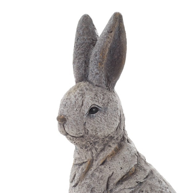 X 11 quot Magnesium Oxide Country Rabbit Garden Sculpture Gray Olivia amp May