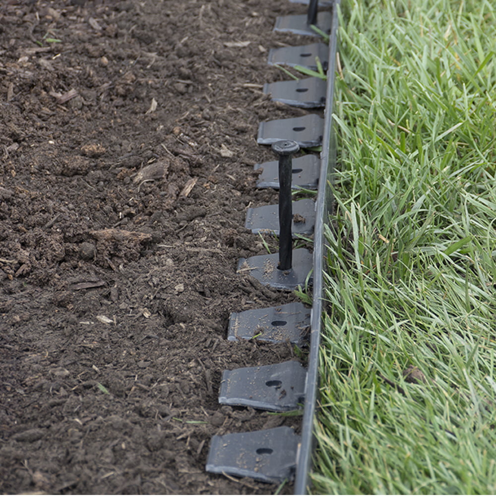 EasyFlex Commercial Grade No-Dig Landscape Edging Project Kit, 100 ft., Black