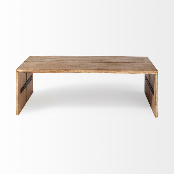 San II Brown Rectangular Solid Wood Coffee Table