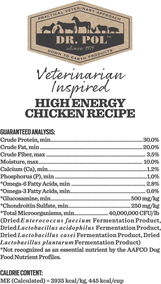 Dr. Pol High Energy Chicken Recipe Dry Dog Food