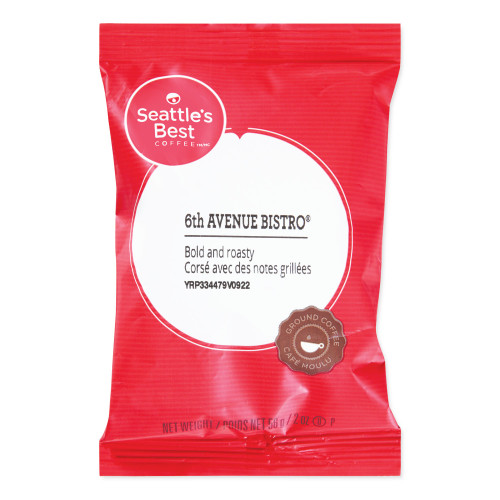 Seattle's Best Premeasured Coffee Packs， 6th Avenue Bistro， 2 oz Packet， 18/Box (11008560)