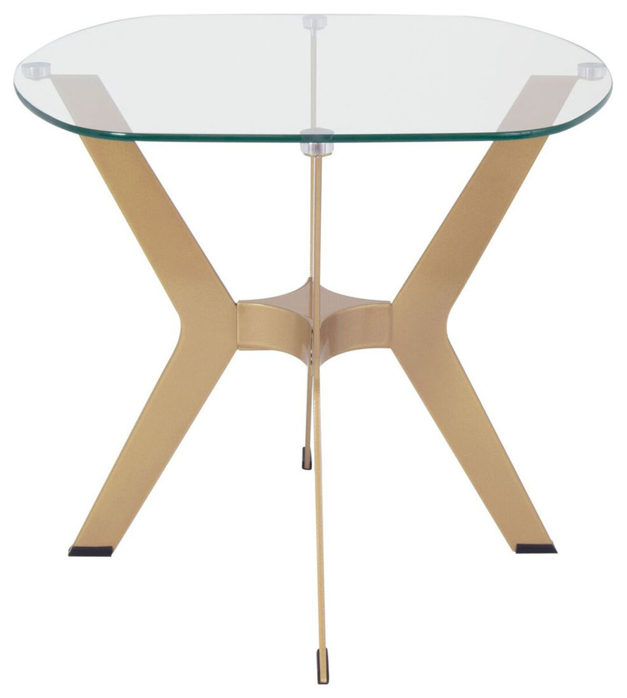 Archtech Square End Table With Metal Frame   Midcentury   Side Tables And End Tables   by Studio Designs  Houzz