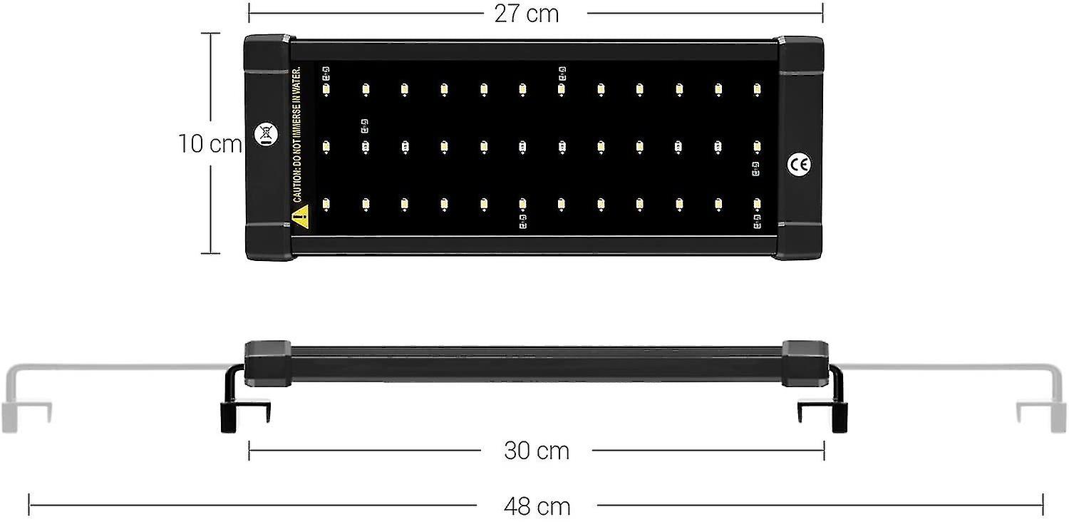 Classicled Aquarium Light， Led Ramp For Freshwater Aquarium， Aquarium Plant Light， 2 Modes Led Aquar