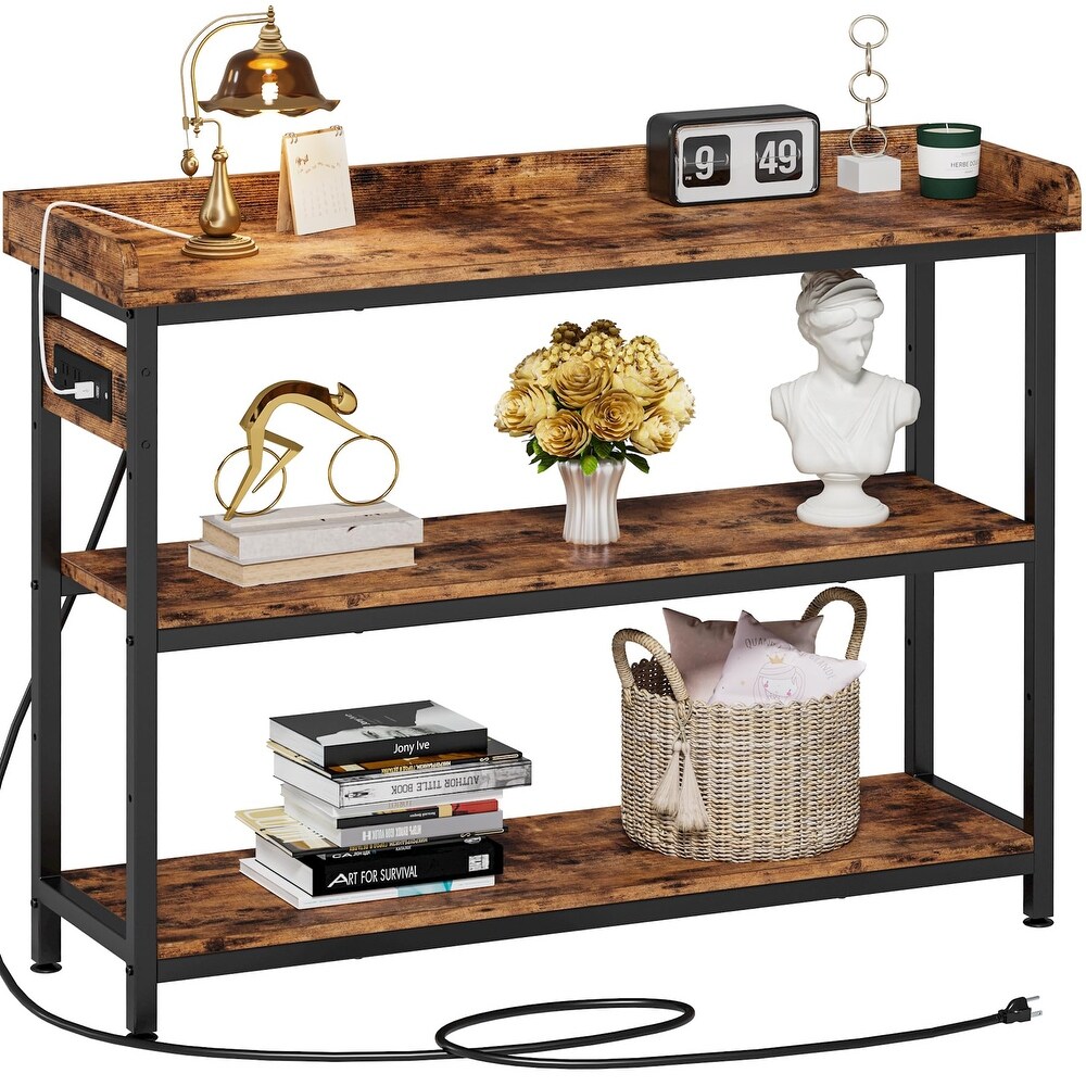 Console Table  Sofa Table with Power Outlet  43\