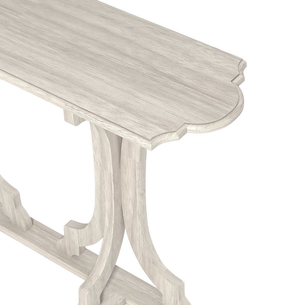 GALANO Doynton 45.9 in. Oval Solid Wood Console Table