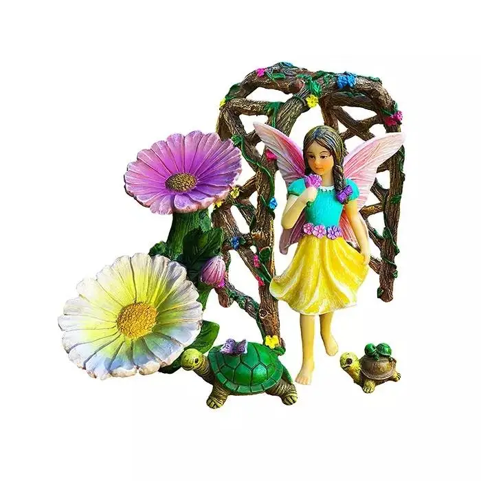 Outdoor Garden Decor Miniature Resin Fairy Garden Figurine Kit Accessories Supplies