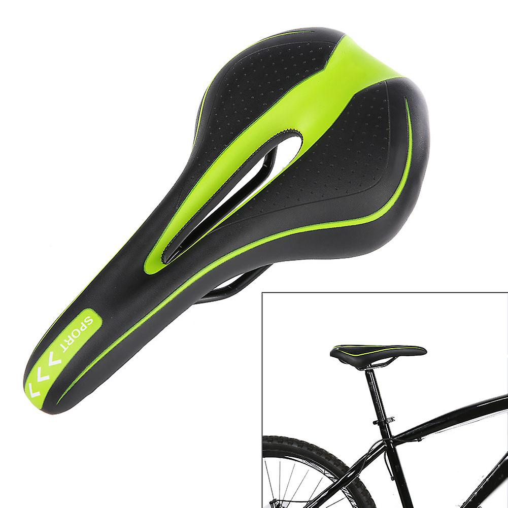 Mountain Road Bike Soft Seat Breathable Shockproof Saddle Replacement Bicycle Accessory (green)