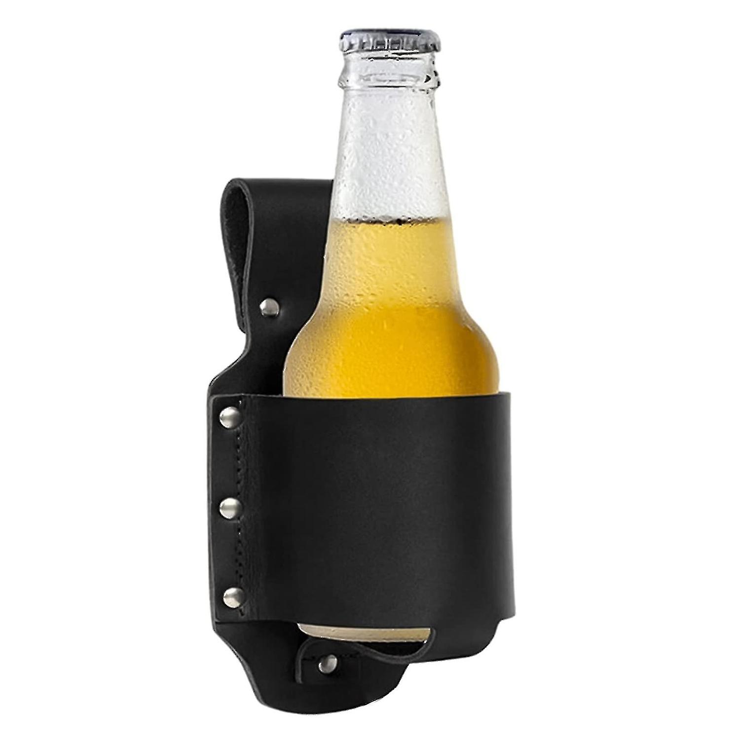 Leather Beer Holster， Classic Beer Holster Beer Holder， Cowboy Beer Holster Bottle Holster Waist Bel