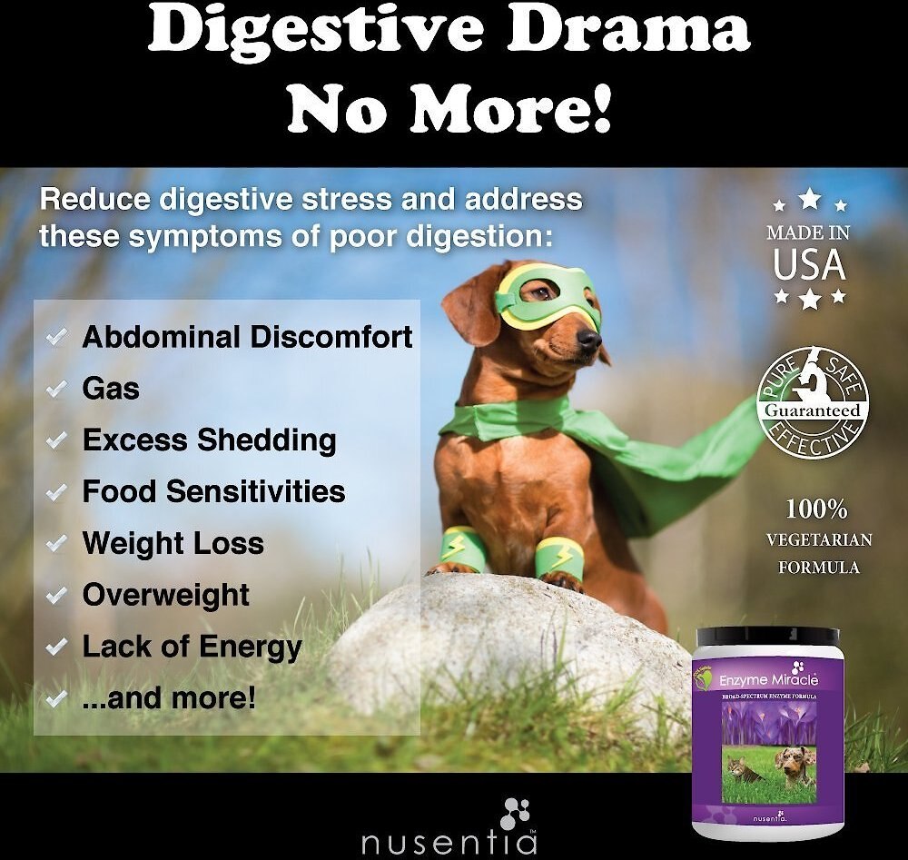 Nusentia Enzyme Miracle Digestive and Metabolic Dog and Cat Supplement