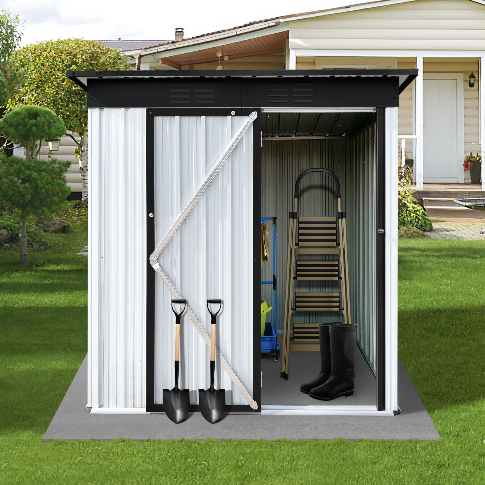 5*3 Outdoor Warehouse Storage Tent Shelter Sheds Storage Outdoor Prefabricated House