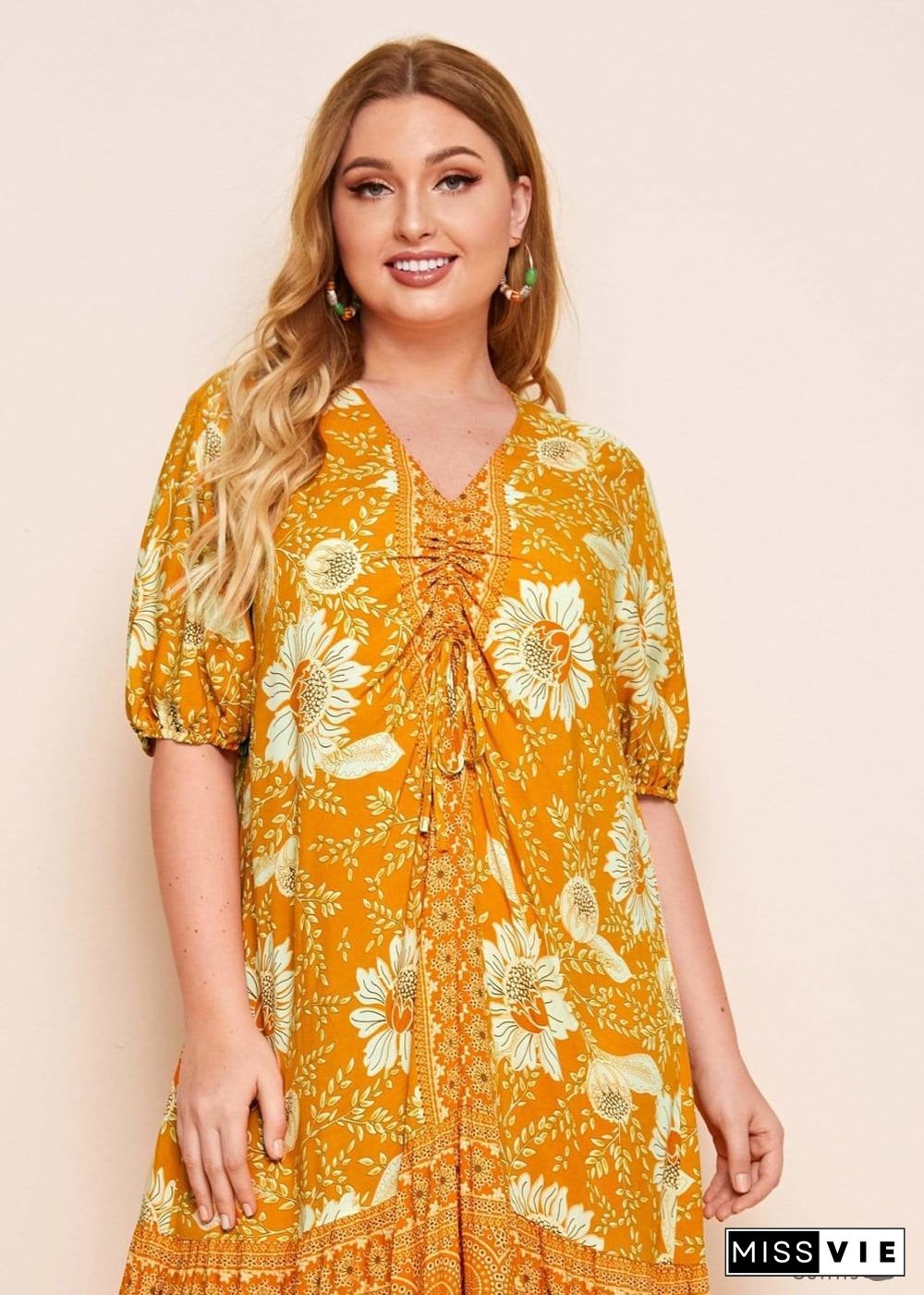 Boho Plus Size Catalina Maxi Dress For Women