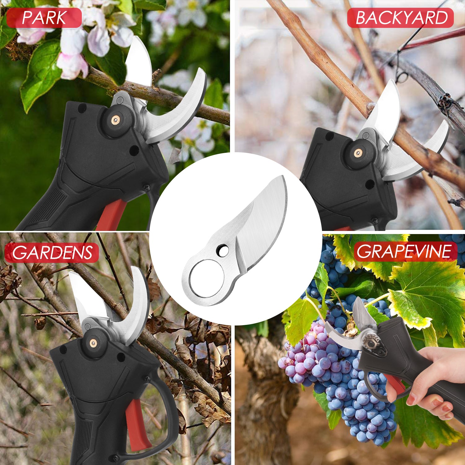 Anself SK5 Cordless Pruner Cutting -Blade 30mm Electric Pruning Shear Accessory Efficient Fruit Tree Bonsai Pruning Branches Landscaping Tool Attachment