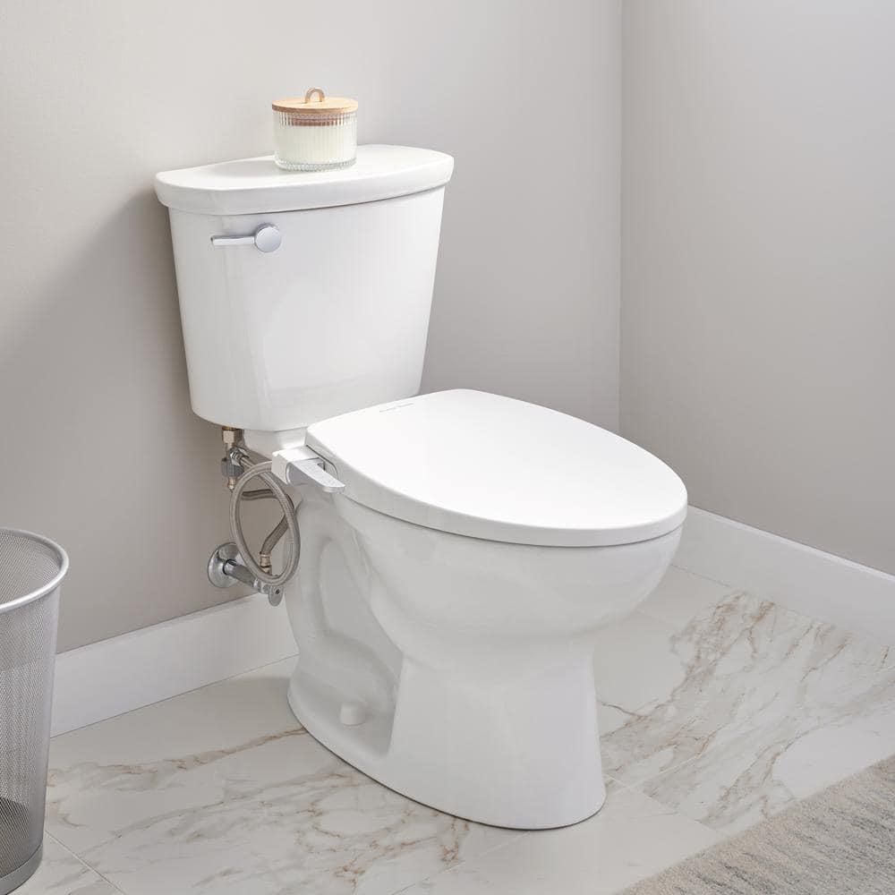 American Standard AquaWash Slim Non Electric Slow Close Bidet Seat for Elongated Toilets in White