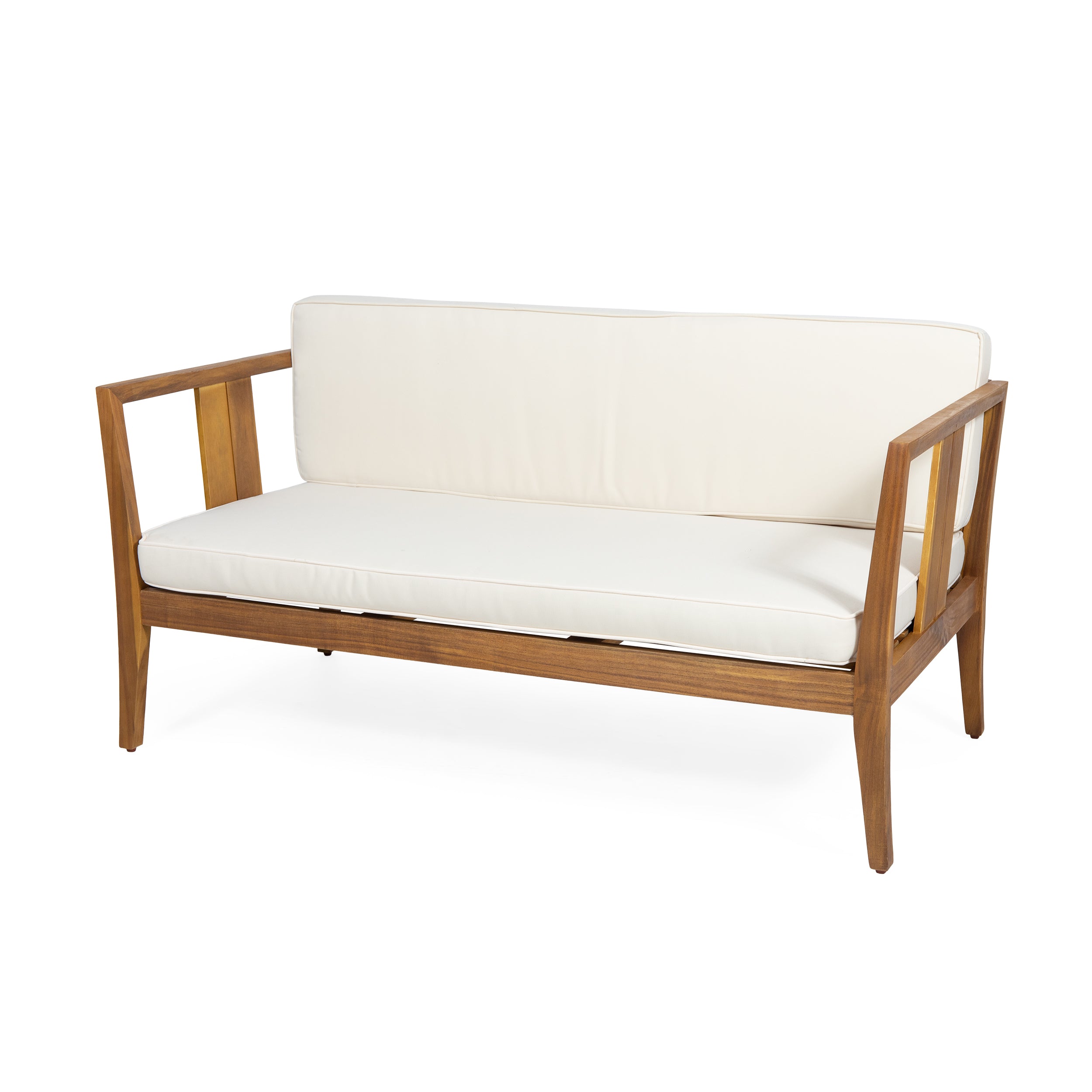 Saman Outdoor 4 Seater Acacia Wood Chat Set