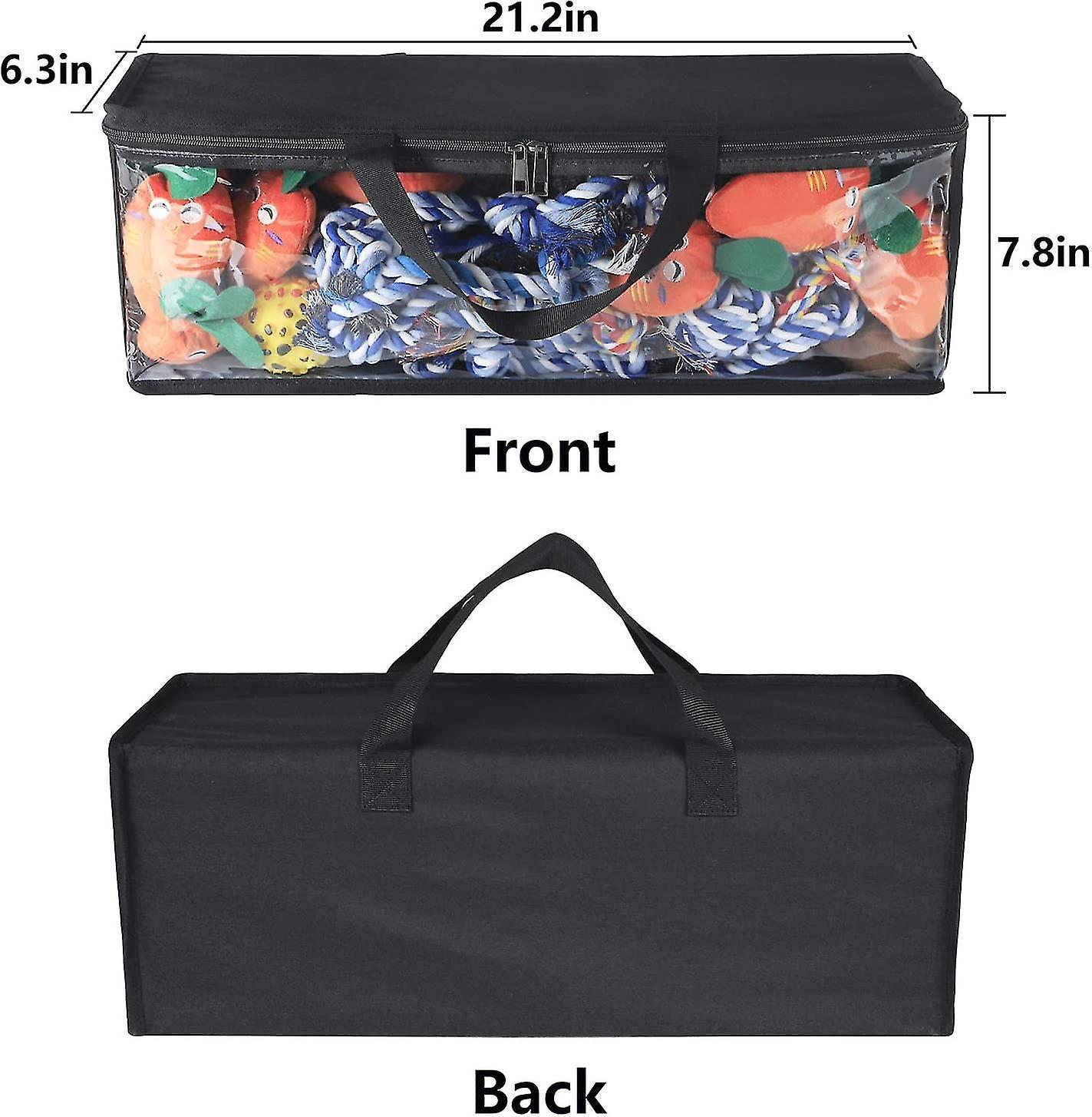 Hat Organizer， Tote Bag With Handles And Dual Zippers， Portable And Visible， Holds Up To 19 Hats (black)