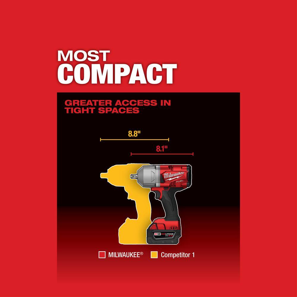 MW M18 FUEL 18V Lithium-Ion Brushless Cordless 12 in. Impact Wrench with Pin Detent (Tool-Only) 2766-20