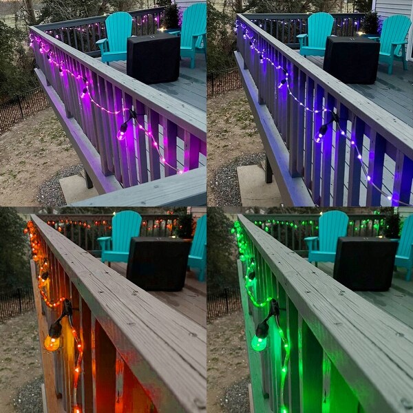 48ft RGB String Lights with RGB Wire 15+2 Bulbs Shopping - The Best Deals on String Lights | 39602860