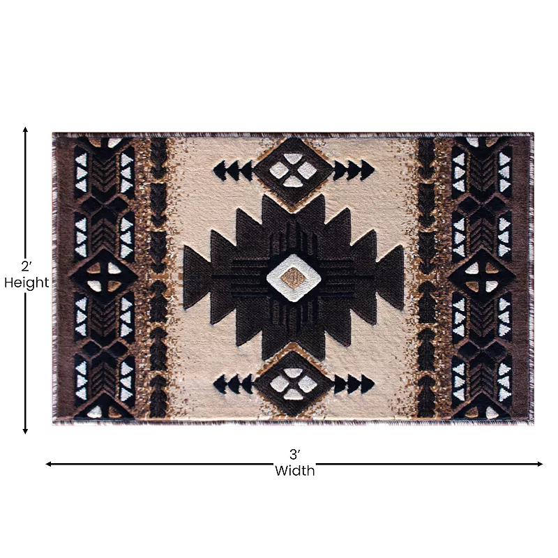 Masada Rugs Masada Rugs 2'x3' Southwest Native American Area Rug - Design C318 Berber